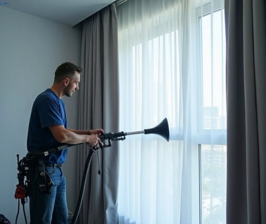 Professional drapes cleaning process tools Matty Curtain Cleaning south-brisbane