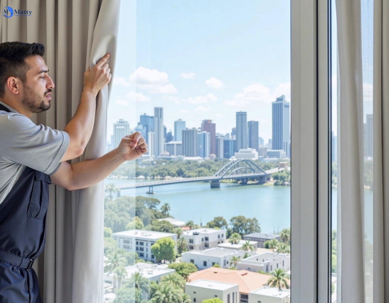 Professional curtain steam cleaning service south-brisbane QLD by Matty Curtain Cleaning