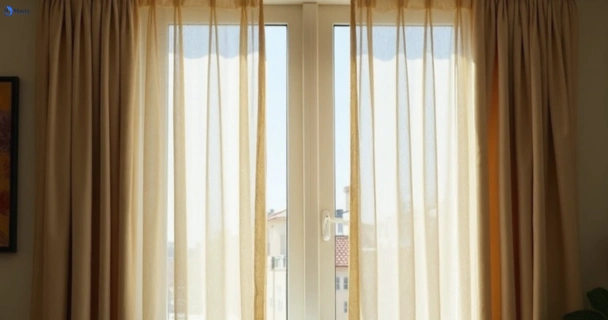 Dull dusty drapes in south-brisbane before professional cleaning